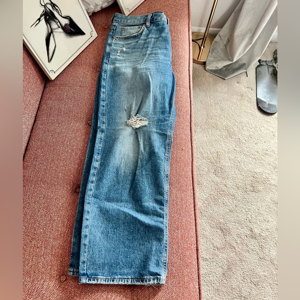 Elizabeth & James High Rise Cropped Straight Jeans, Sz 12